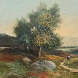 Tableau impressionniste - Huile sur toile signée Théodore LINSYER -1885