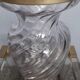 Vase verre et metal argenté d'époque, années 40/50