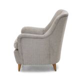 Grey fabric armchair, 1950s