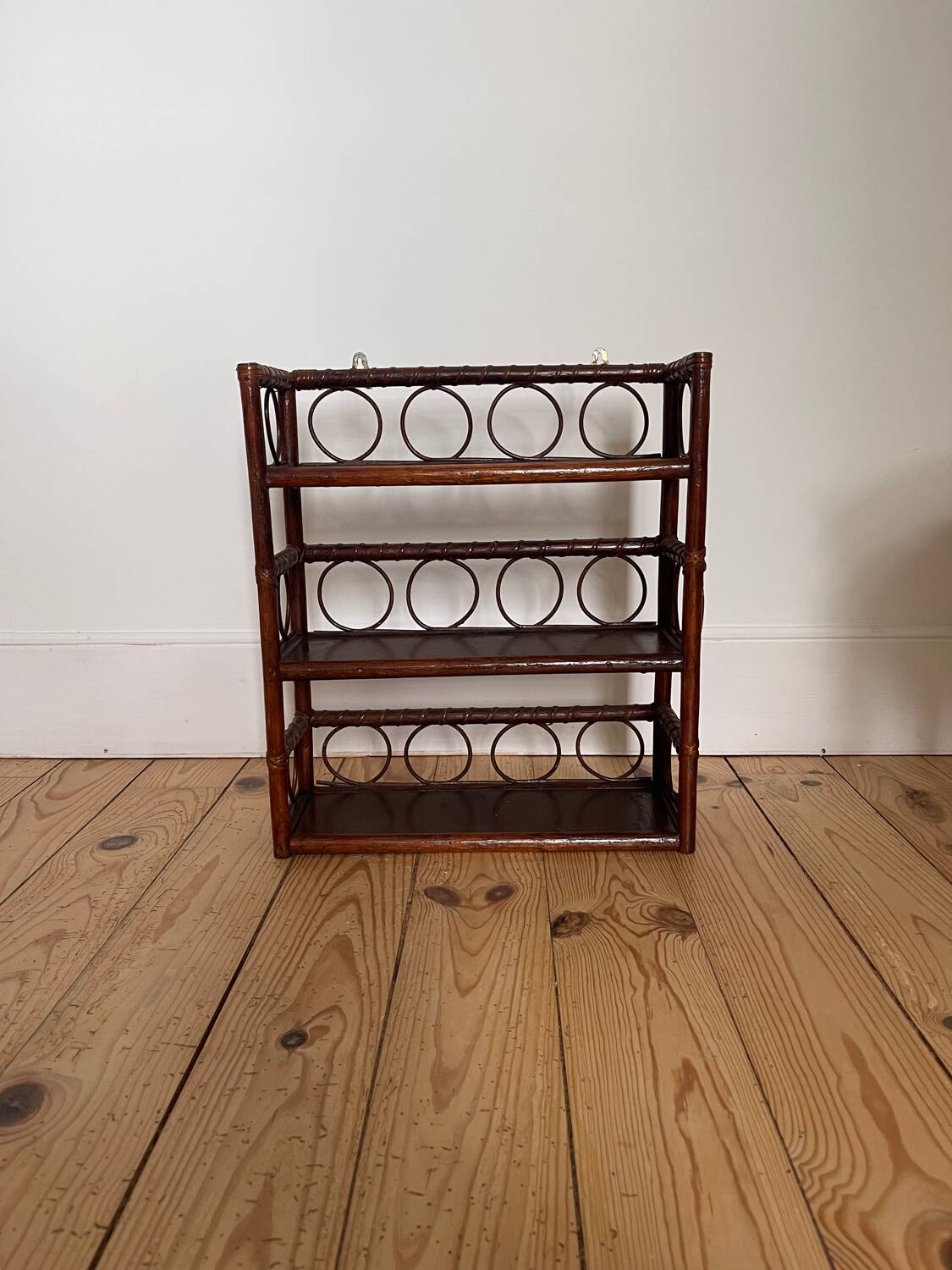 Vintage rattan shelf