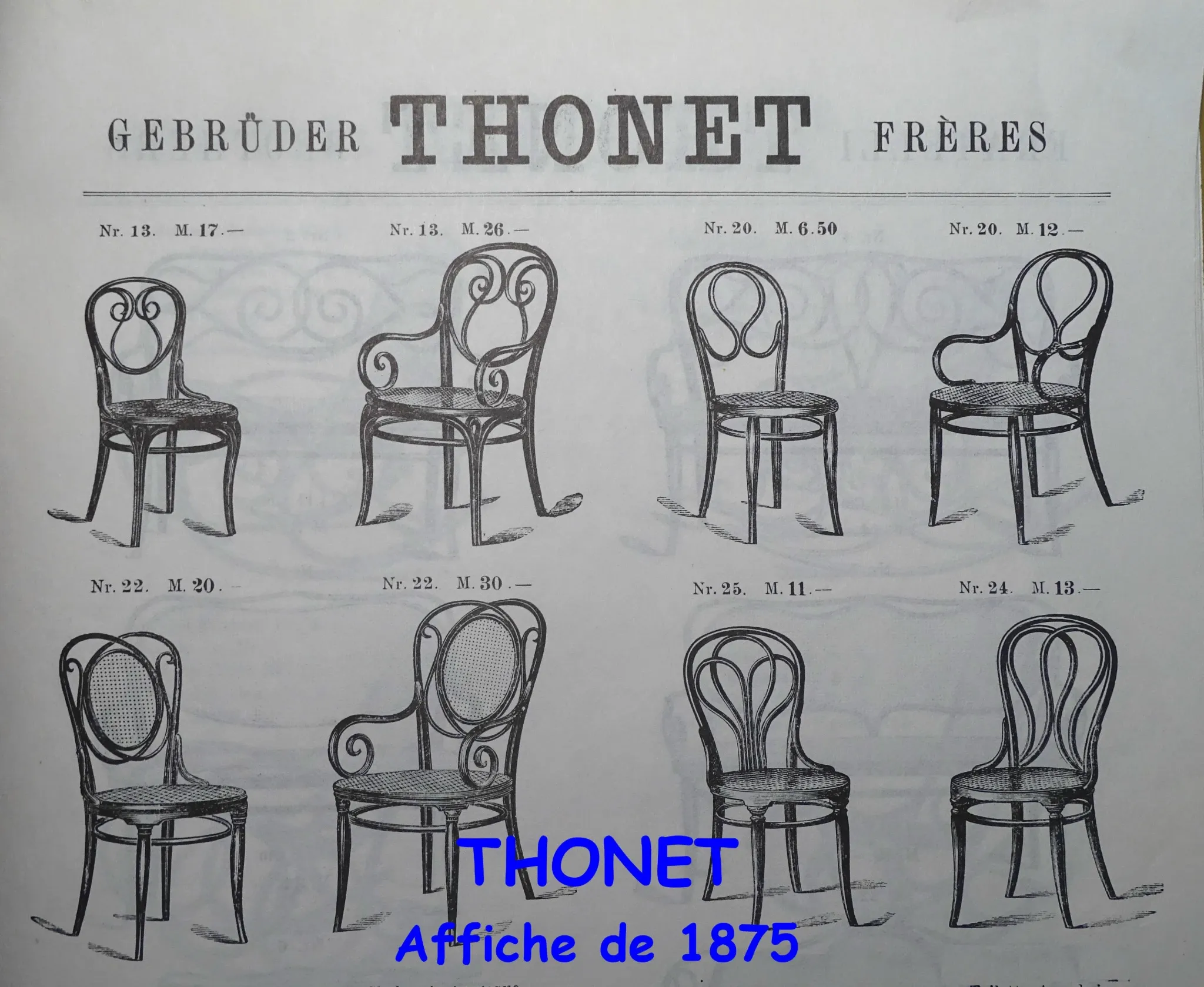 Thonet Chair No. 20 OMEGA circa 1870, original condition Bentwood