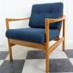 Walter knoll relax armchair 1960s in blue fabric
