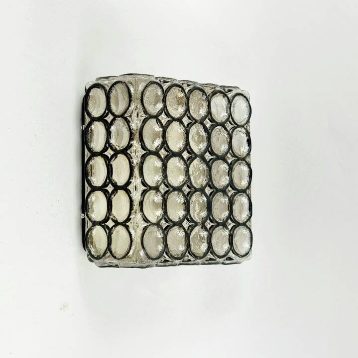 Pair of Mid-Century Modern Glass Ceiling Lights from Limburg, 1960s/1970s