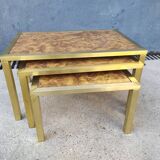 Brass nest of tables 1970