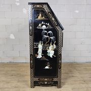 Vintage Chinese lacquer secretary desk with mother-of-pearl