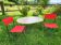 Vintage 1970s folding camping table and chair set