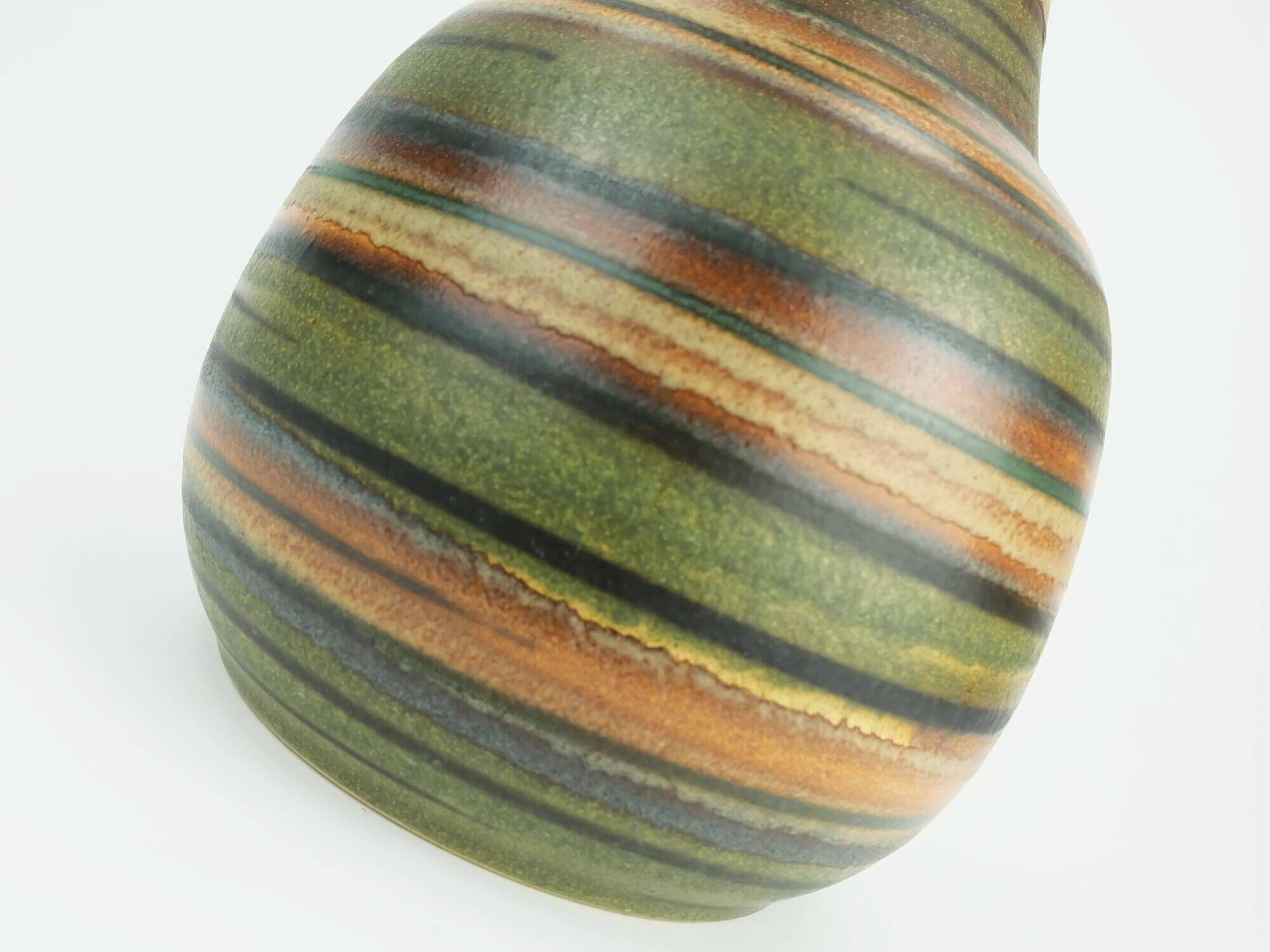 Dumler & breiden mid century ceramic vase model no. 476/32 stripe dekor 1960s