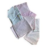 Set of embroidered baby bed sheets