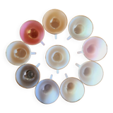 Vintage cups Harlequin Arcopal