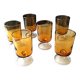 6 Luminarc wine glasses Amber colour