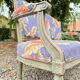 Louis xvi style grey lacquered wood sofa 19th century