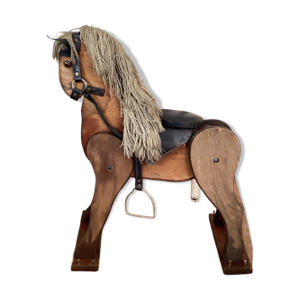 Old horse made of carousel wood