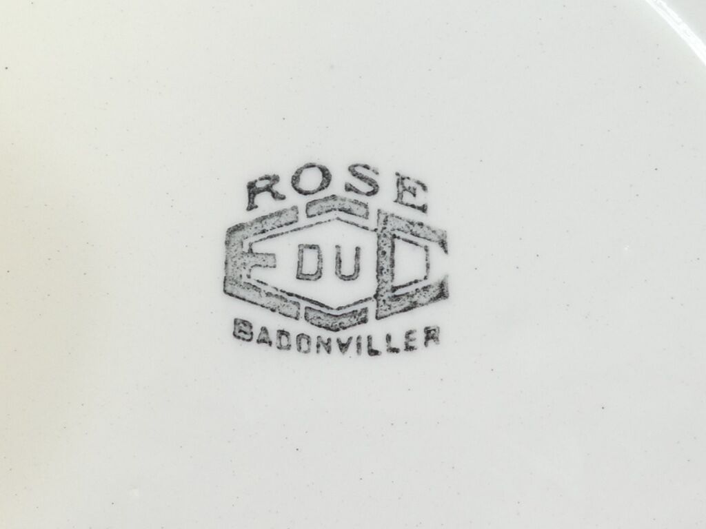 3 flat plates Badonviller model rose no Digoin