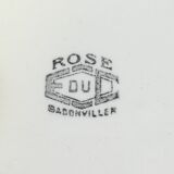 3 flat plates Badonviller model rose no Digoin