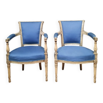 Pair of Directoire style armchairs
