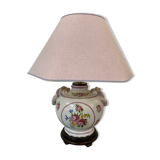 Ceramic lamp pattern roses