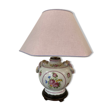 Ceramic lamp pattern roses