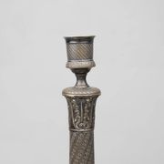 Large silver plated copper candlestick, France ca. 1900