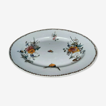 Decorative dish old earthenware