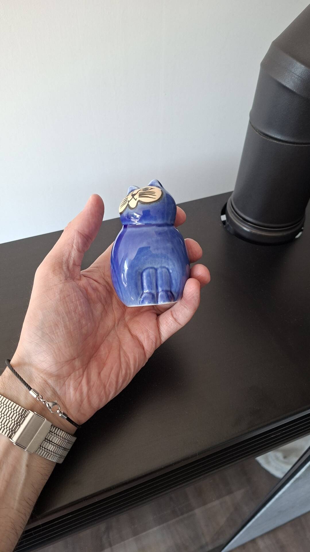 Ceramic cat mia cobalt blue lisa larson atelier gustavsberg
