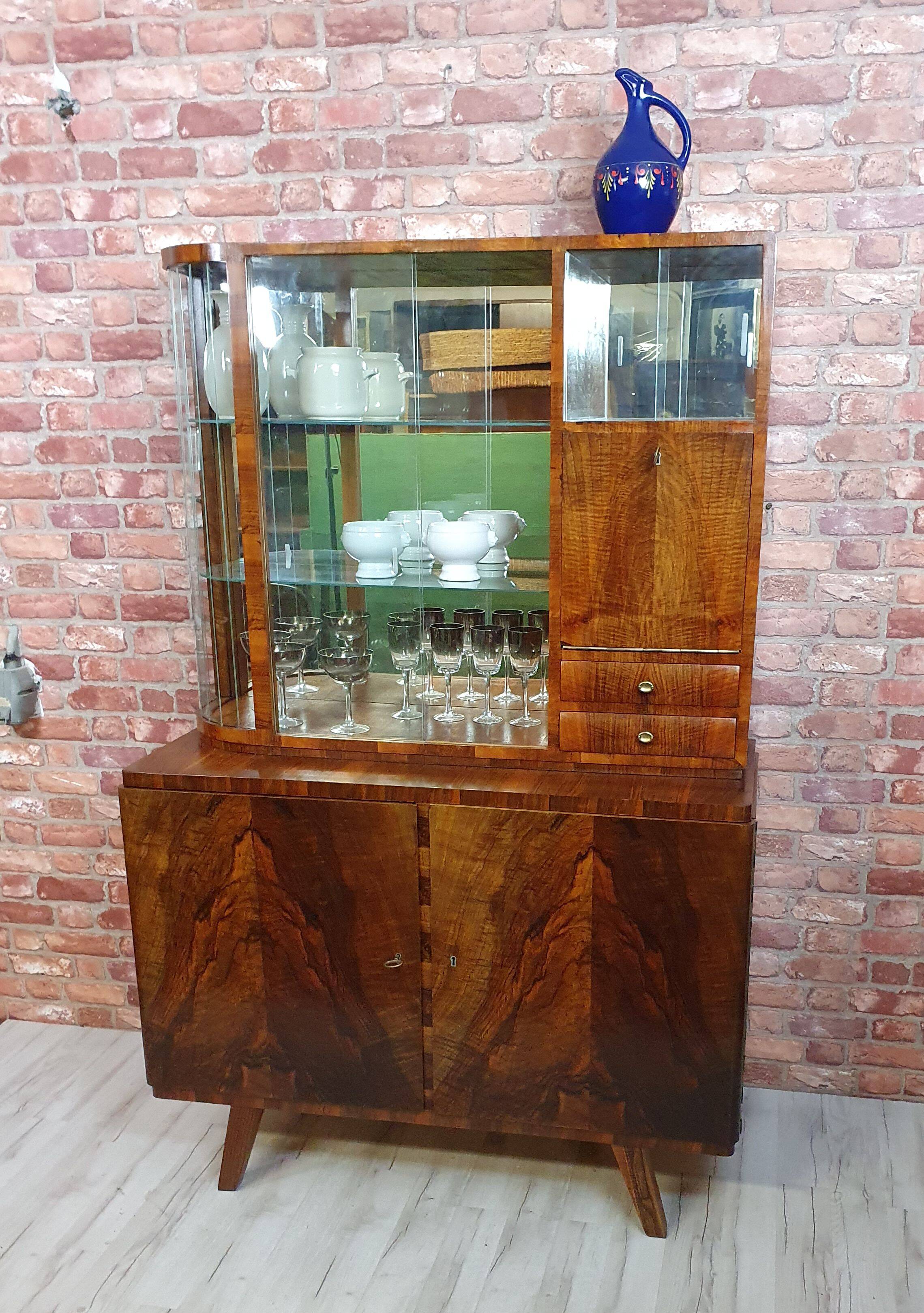 Renovated art deco highboard, Poland 1940