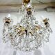 6 Light Bronze And Crystal Chandelier