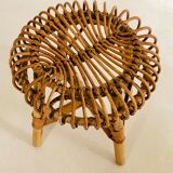 Rattan stool by Franco Albini for Vittorio Bonacina, Italy 60s