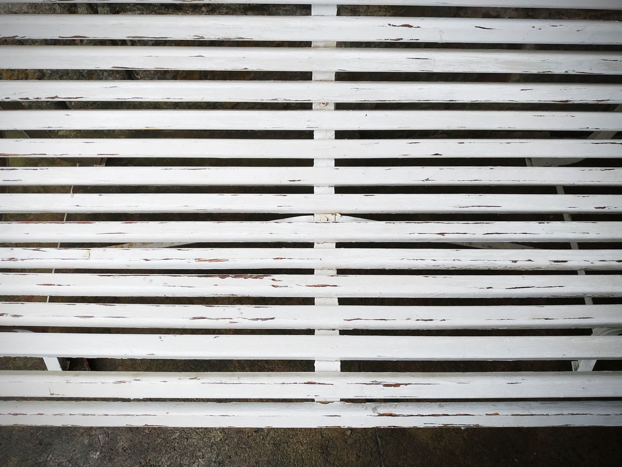 Vintage slatted garden bench
