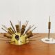 1 of 2 Amazing Golden Bubble Glass Flush Lamps by Doria
