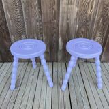 Pair of purple twisted stools or tables