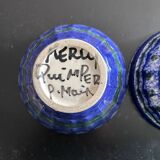 Pair of bowls signed Kerly Quimper