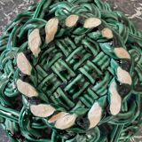 Braided earthenware basket