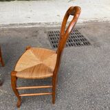 6 Louis Philippe straw chairs