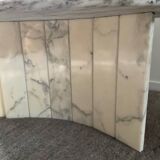 Vintage Carrara marble coffee table