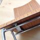 Multiplied wooden chair and chrome feet, vintage 60/70s