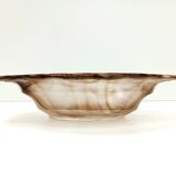 Sepia Cloud Glass Trinket Bowl or Centerpiece by George Davidson, United Kingdom