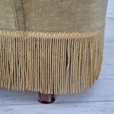 1970s, Danish 2 seater sofa, original condition, green furniture velour, beech wood legs.