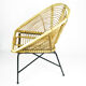 1960s Scandinavian modern rattan bucket armchair, Denmark