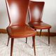 Pair of vintage vinyl chairs with splayed legs
