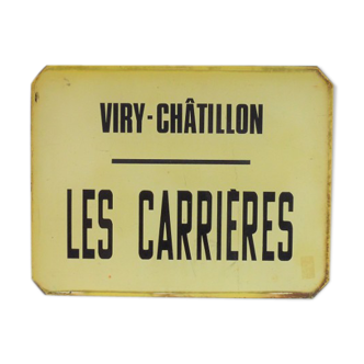 Old plate of bus shelters Viry-Châtillon