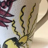 Vintage Spanish Sangria Pitcher Jug with Lobster Decor