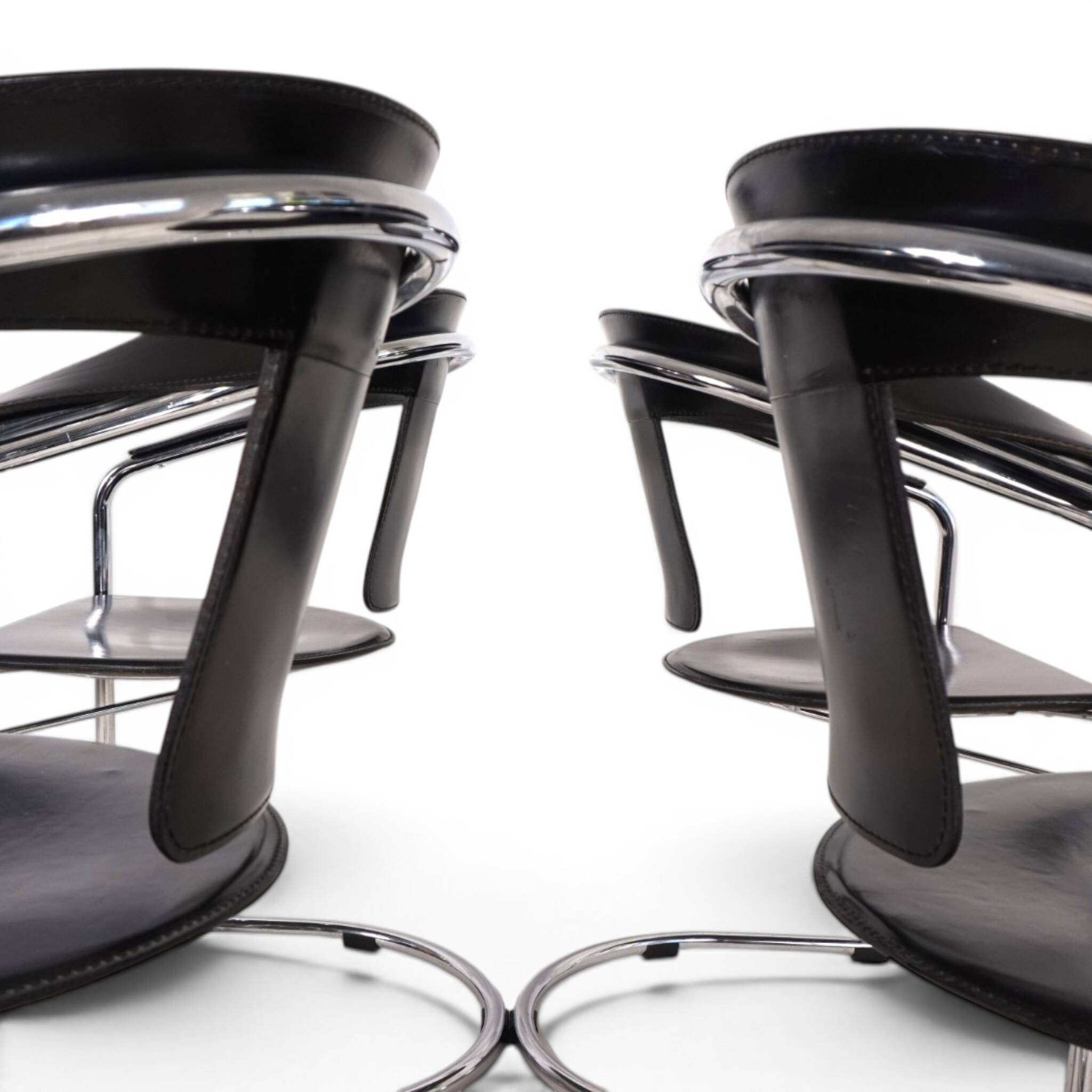 Set of 4 dining chairs by A. Rizzatto for Lo Studio