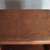 Wooden bedside table with compartment, reconstruction period.