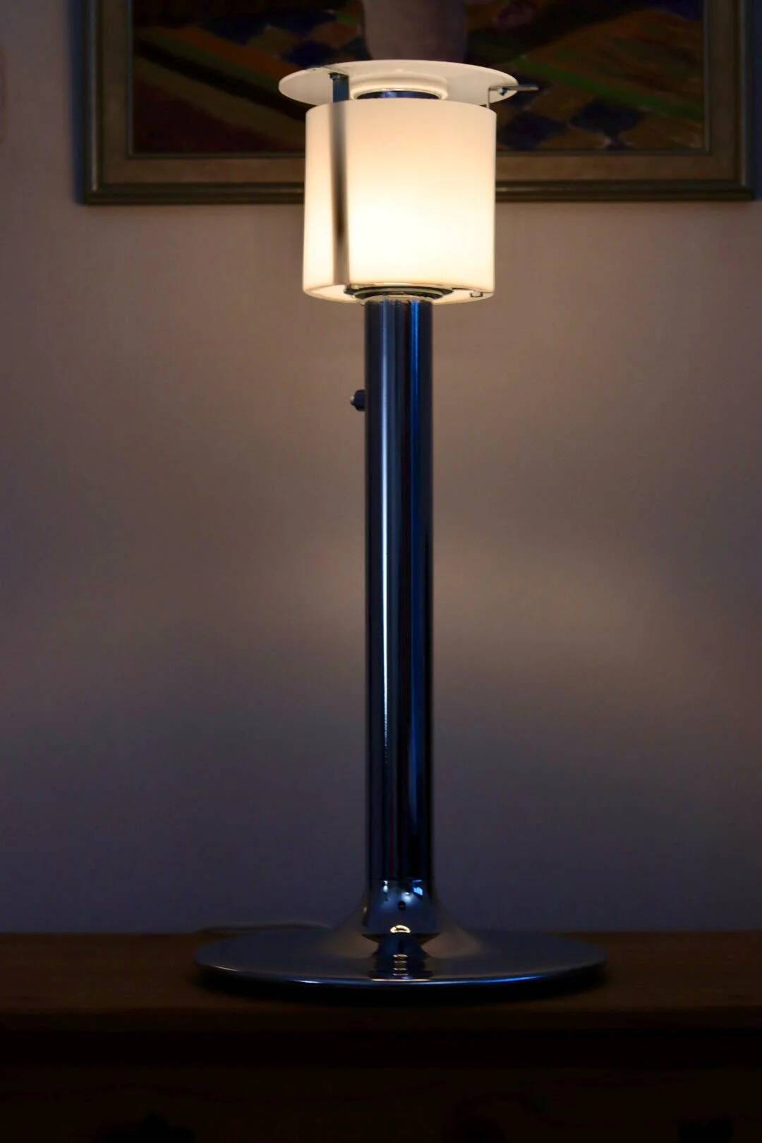 Chrome table lamp by Anna Ehrner for Ateljé Lyktan, 1970s