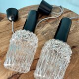 Vintage pendant lamps / art deco lamp shade / 1960's / mid century lamp