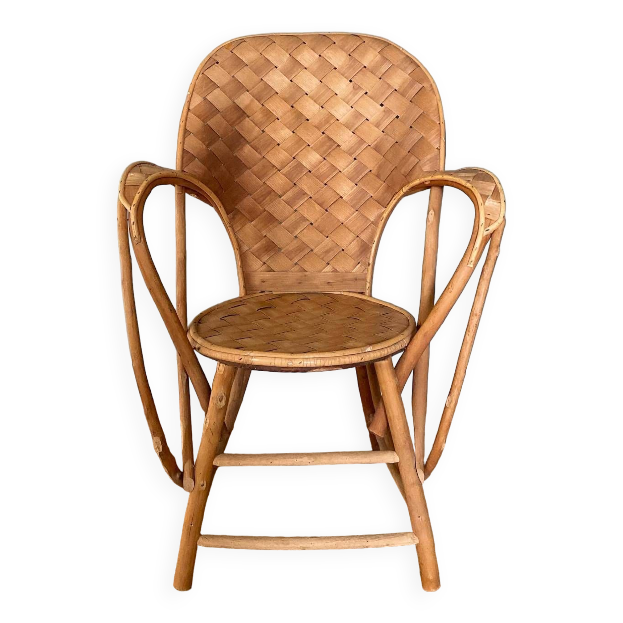 Chestnut armchair called “Le Corbusier”