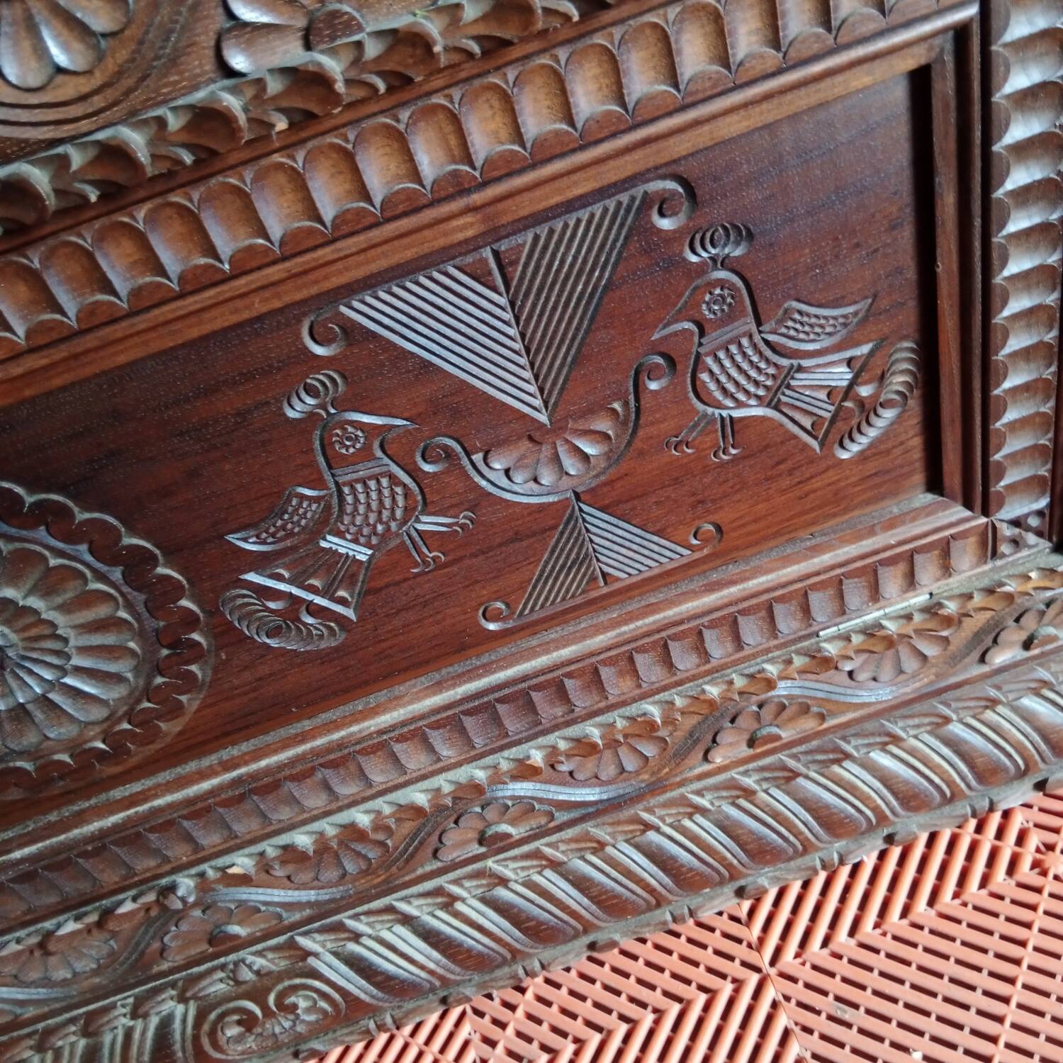 Wooden chest, wedding chest, wooden trunk, antique chest