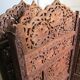Solid wood screen carved four vintage panels height 98 cm