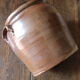 Brown terracotta pot two handles glazed interior