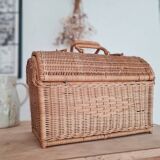 Old rattan trunk